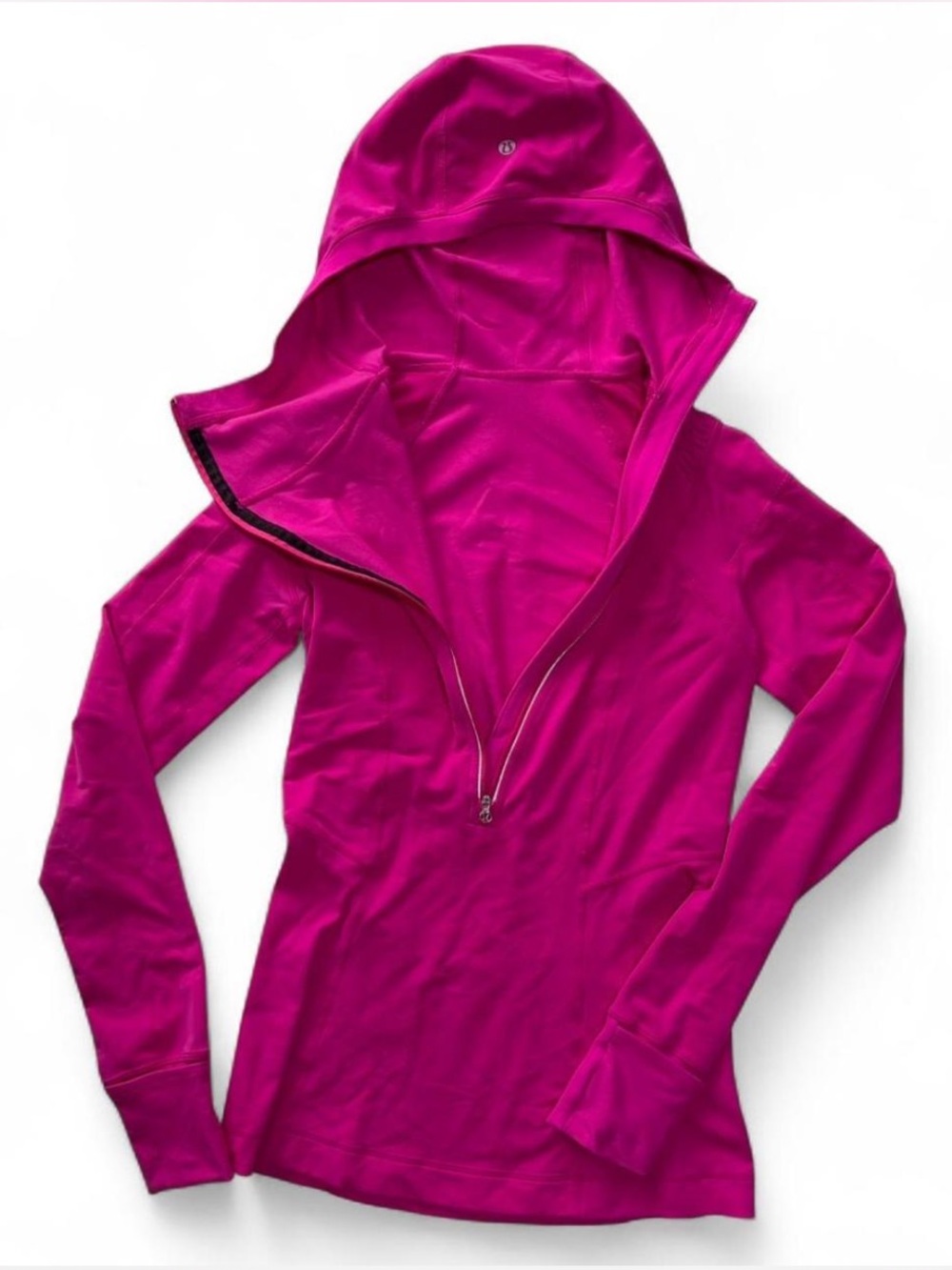 Lululemon Run: For It Pullover Hooded Quarter Zip Barbie Hot Pink Paris Pink 4